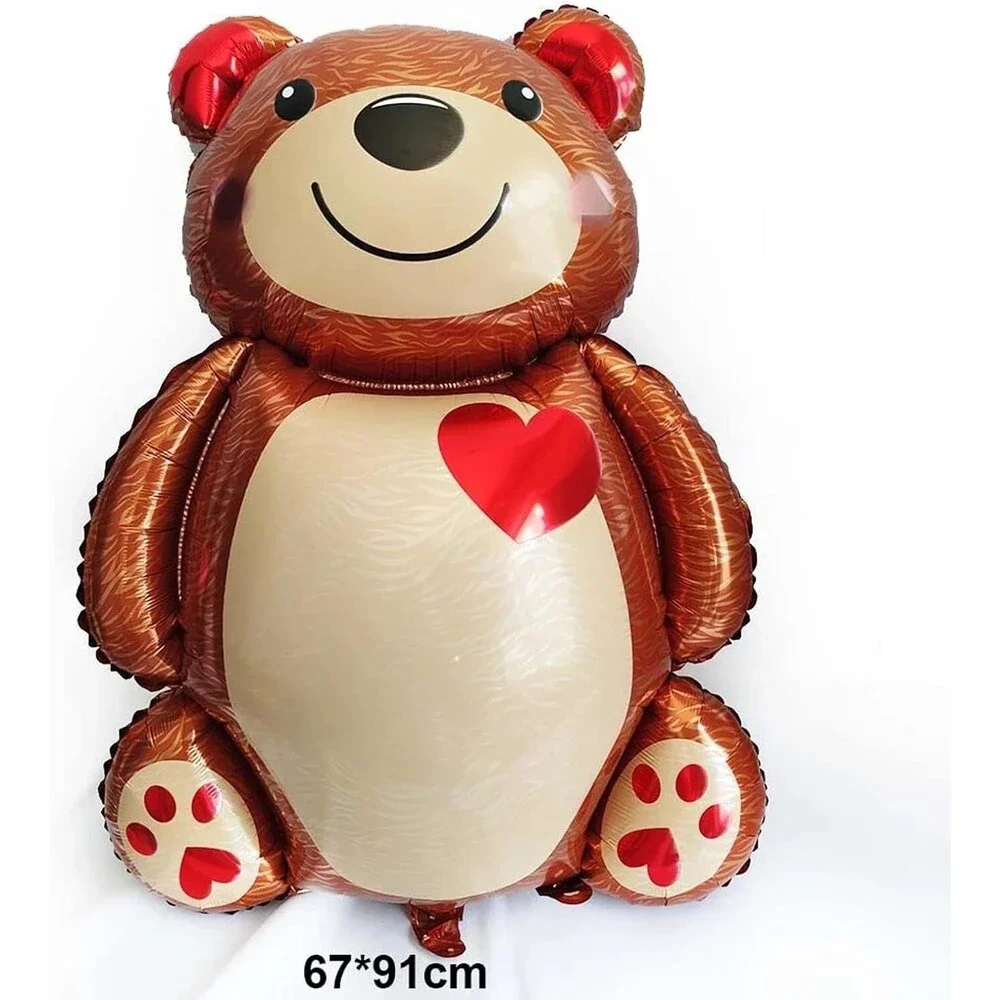 3 Pack Valentine's Big Bear Foil Balloon, Love Bear Balloon, Valentine's Party